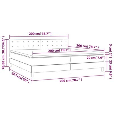 vidaXL Boxspring met matras kunstleer wit 200x200 cm