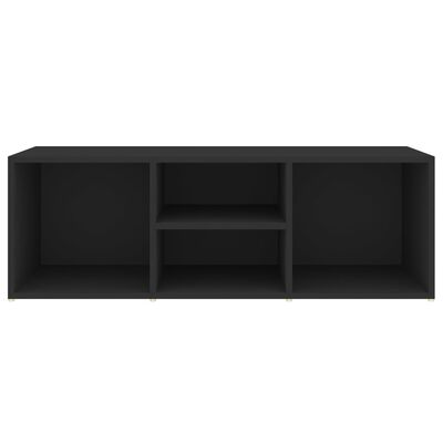 vidaXL Schoenenopbergbank 105x35x35 cm bewerkt hout zwart