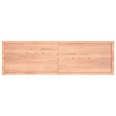 vidaXL Wandschap 200x60x(2-4)cm behandeld massief eikenhout lichtbruin