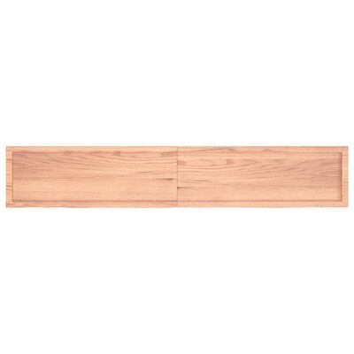 vidaXL Wandschap 220x40x(2-4)cm behandeld massief eikenhout lichtbruin