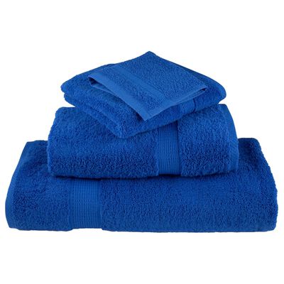 vidaXL Badhanddoeken SOLUND 10 st 600 g/m² 100x150 cm blauw