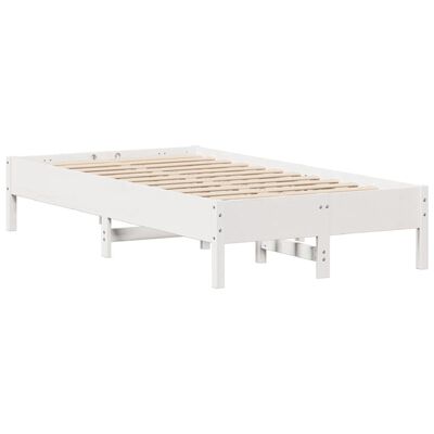 vidaXL Bedframe zonder matras massief grenenhout wit 75x190 cm