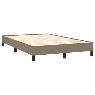 vidaXL Boxspring met matras stof taupe 120x190 cm