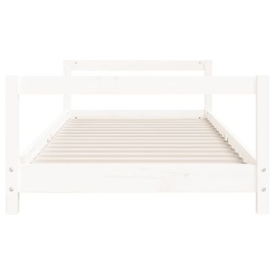 vidaXL Kinderbedframe 90x200 cm massief grenenhout wit