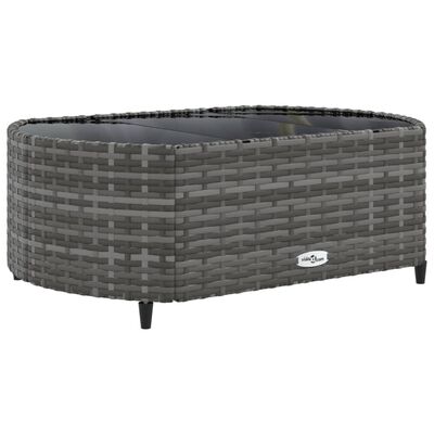 vidaXL 7-delige Loungeset met kussens poly rattan grijs