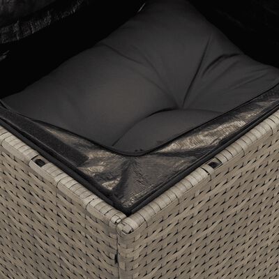 vidaXL 8-delige Loungeset met kussens poly rattan grijs