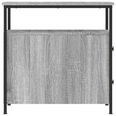 vidaXL Nachtkastjes 2 st 30x60x60 cm bewerkt hout grijs sonoma eiken