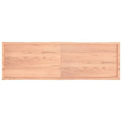 vidaXL Tafelblad natuurlijke rand 200x60x(2-4) cm eikenhout lichtbruin