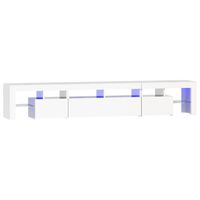 vidaXL Tv-meubel met LED-verlichting 230x36,5x40 cm hoogglans wit