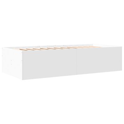 vidaXL Slaapbank met lades 90x190 cm bewerkt hout wit