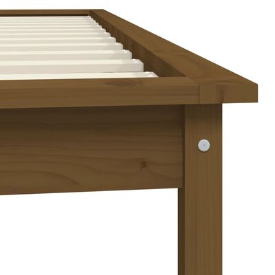 vidaXL Bedframe massief hout honingbruin 75x190 cm