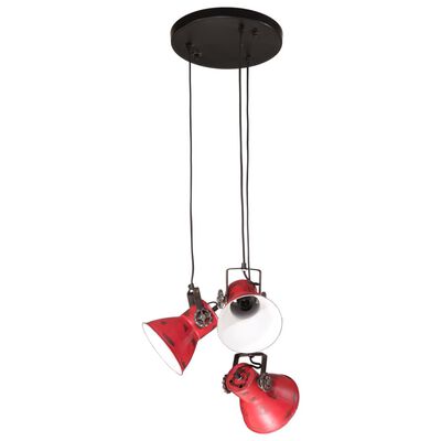 vidaXL Hanglamp 25 W E27 30x30x100 cm verweerd rood