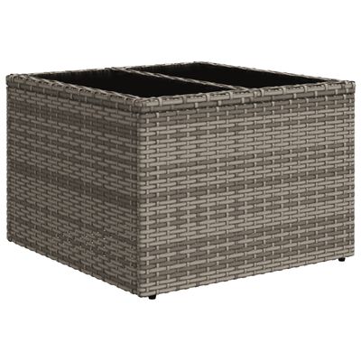 vidaXL 14-delige Loungeset met kussens poly rattan grijs