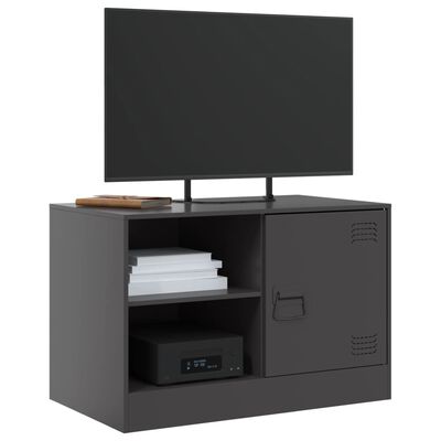 vidaXL Tv-meubel 67x39x44 cm staal zwart