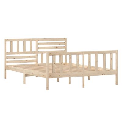 vidaXL Bedframe massief hout 120x190 cm