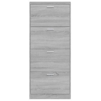 vidaXL Schoenenkast 59x17x150 cm bewerkt hout grijs sonoma