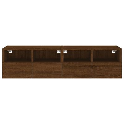 vidaXL Tv-wandmeubels 2 st 60x30x30 cm bewerkt hout bruin eikenkleur