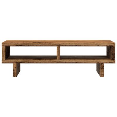 vidaXL Monitorstandaard 50x27x15 cm bewerkt hout oud houtkleurig