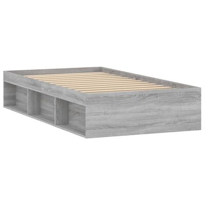 vidaXL Bedframe grijs sonoma eikenkleurig 90x190 cm