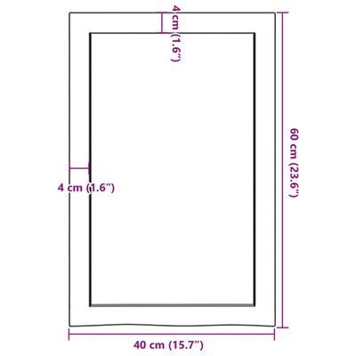 vidaXL Wandschap 40x60x(2-6)cm behandeld massief eikenhout donkerbruin