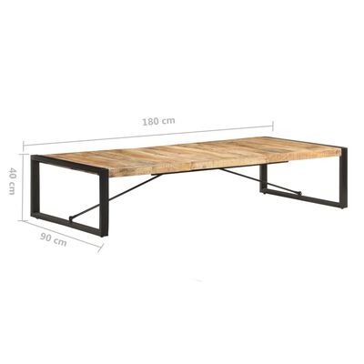 vidaXL Salontafel 180x90x40 cm ruw mangohout