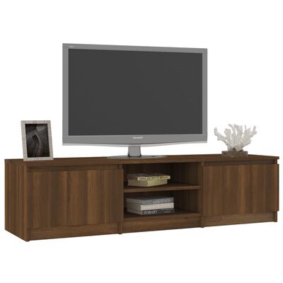 vidaXL Tv-meubel 140x40x35,5 cm bewerkt hout bruin eikenkleur