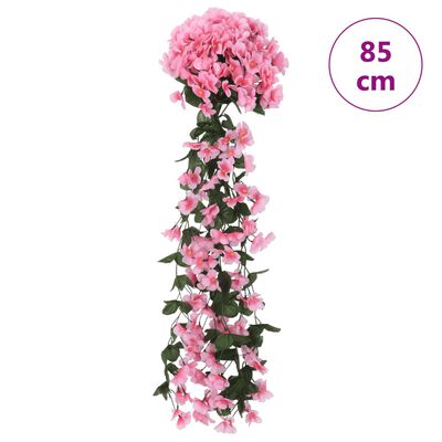 vidaXL Kerstslingers met bloemen 3 st 85 cm roze