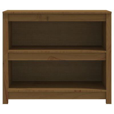 vidaXL Boekenkast 80x35x68 cm massief grenenhout honingbruin