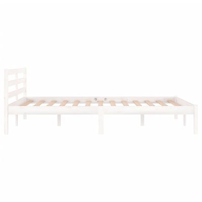 vidaXL Bedframe massief grenenhout wit 120x200 cm