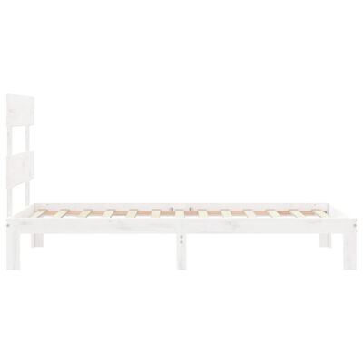 vidaXL Bedframe zonder matras massief grenenhout wit 90x200 cm