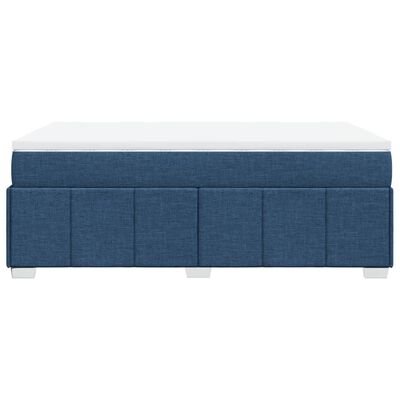 vidaXL Boxspring met matras stof blauw 120x200 cm