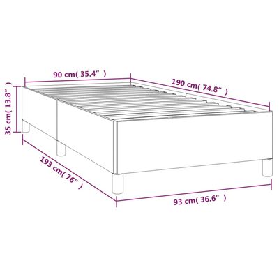 vidaXL Bedframe stof groen 90x190 cm