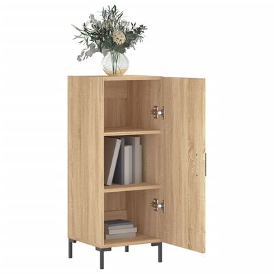 vidaXL Dressoir 34,5x34x90 cm bewerkt hout sonoma eiken