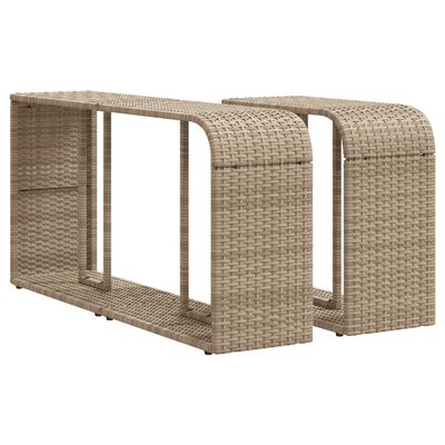 vidaXL 10-delige Loungeset met kussens poly rattan beige