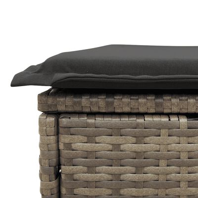 vidaXL 13-delige Loungeset met kussens poly rattan grijs