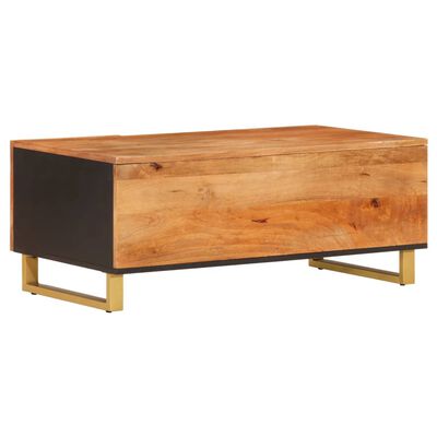 vidaXL Salontafel 100x54x40 cm massief mangohout bruin en zwart