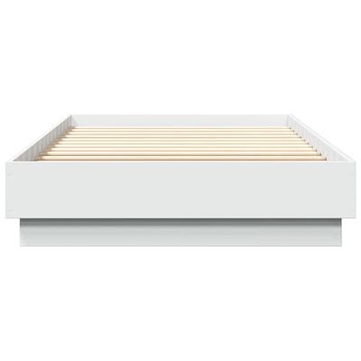 vidaXL Bedframe met LED-verlichting wit 90x200 cm