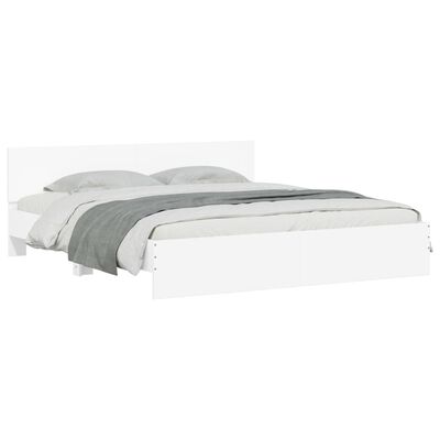 vidaXL Bedframe met hoofdeinde wit 180x200 cm