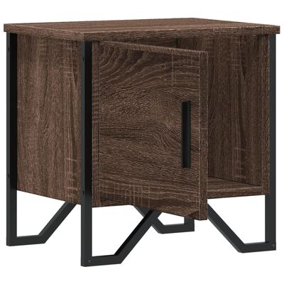 vidaXL Nachtkastjes 2 st 40x30x40 cm bewerkt hout bruin eikenkleur