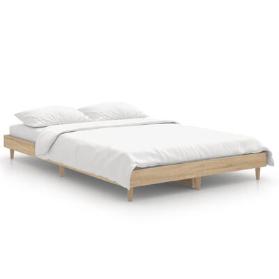 vidaXL Bedframe zonder matras hout sonoma eikenkleurig 120x190 cm