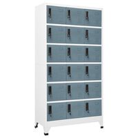 vidaXL Lockerkast 90x40x180 cm staal lichtgrijs en donkergrijs