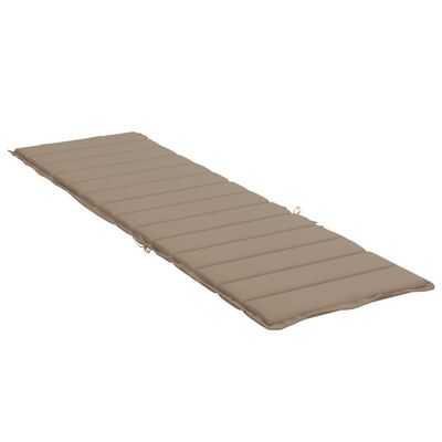 vidaXL Ligbedkussen 200x50x3 cm oxford stof taupe