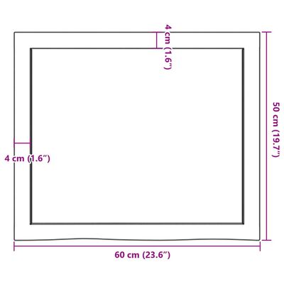 vidaXL Wandschap 60x50x(2-4) cm behandeld massief eikenhout lichtbruin