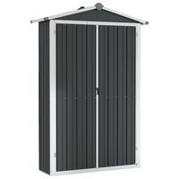 vidaXL Tuinschuur 116x45x175 cm gegalvaniseerd staal grijs