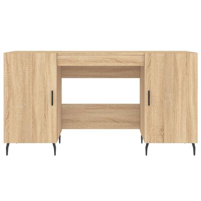 vidaXL Bureau 140x50x75 cm bewerkt hout sonoma eikenkleurig