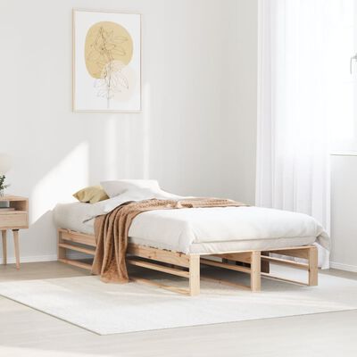 vidaXL Bedframe zonder matras massief grenenhout 75x190 cm