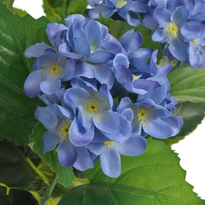 vidaXL Kunst hortensia plant met pot 60 cm blauw