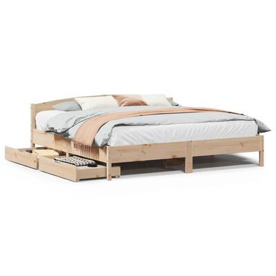 vidaXL Bedframe zonder matras massief grenenhout 200x200 cm