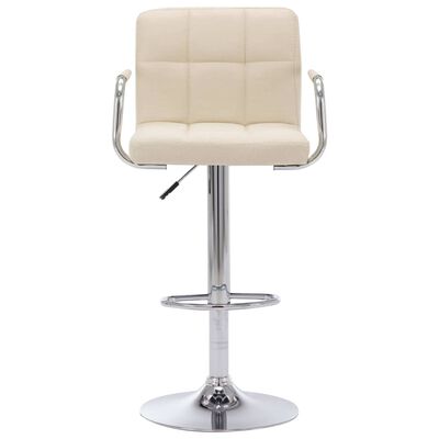 vidaXL Barstoelen 2 st stof crème