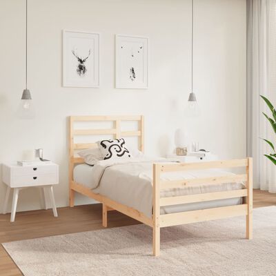 vidaXL Bedframe massief hout 75x190 cm